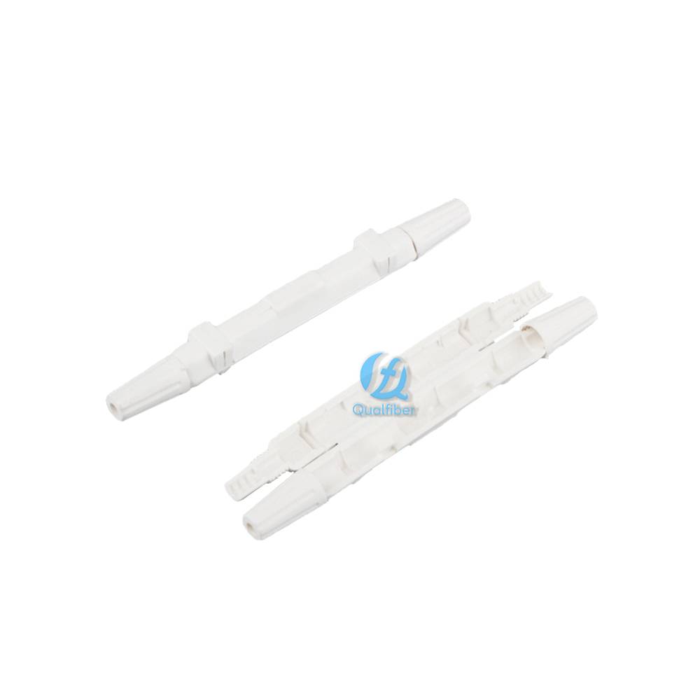 1 Inlet 1 Outlet Optic Fiber Protector for Butterfly Drop Cable with Caps