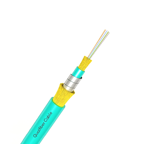 Multi core Double Sheath Spiral steel Fiber optic cable