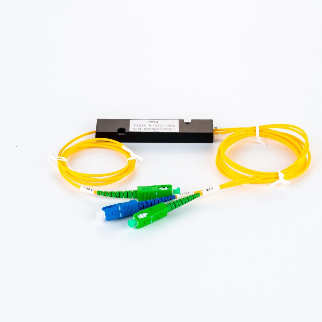 3 ports fiber optic FTB coupler ABS box type optical fiber FWDM