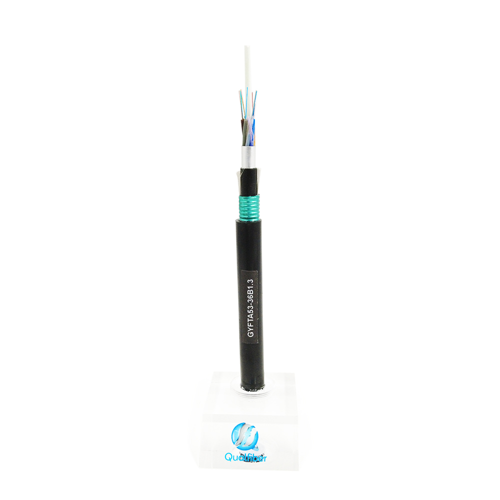 Câble optique extérieur à double blindage et double gaine toronné GYTA53