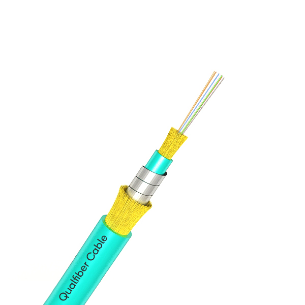 Multi core Double Sheath Spiral steel Fiber optic cable