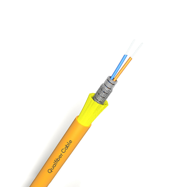 Spiral armor indoor cable with Braiding